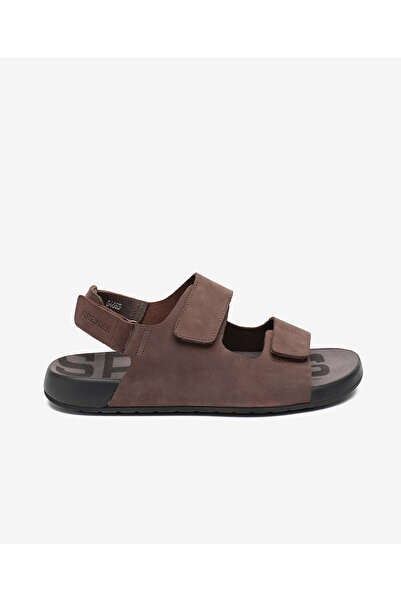Greyder Erkek Kahverengi Nubuk Hakiki Deri Sandalet 5Y1CS64685