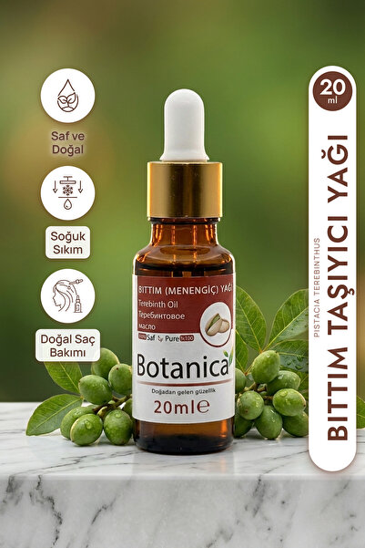 botanica Bıttım Menengiç Yağı %100 Saf Taşıyıcı Yağ Saç Kökü Güçlendirici Kep...