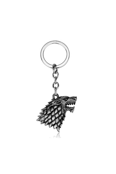 Choice K060-silver Thrones Key Chains Stark Wolf Head Dragon Badge KeyChain P...