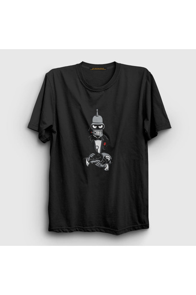 Presmono Unisex Black Godfather Robot Bender Futurama T-shirt306321tt