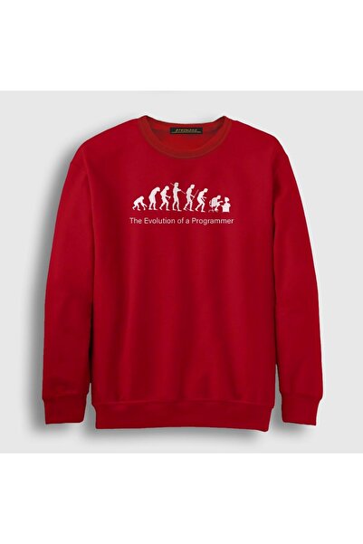 Presmono Unisex crvena majica za programere i softverske inženjere Evolution ...