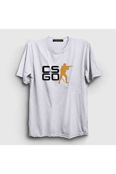 Presmono Unisex beli logo igra Counter Strike CS Go T-shirt 323380tt
