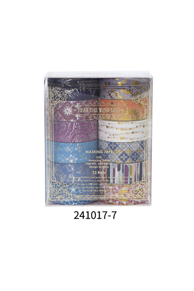 Choice7 241017-7 Creative Floral Hot Foil Washi Tape Set,12 Rolls Decorative ...