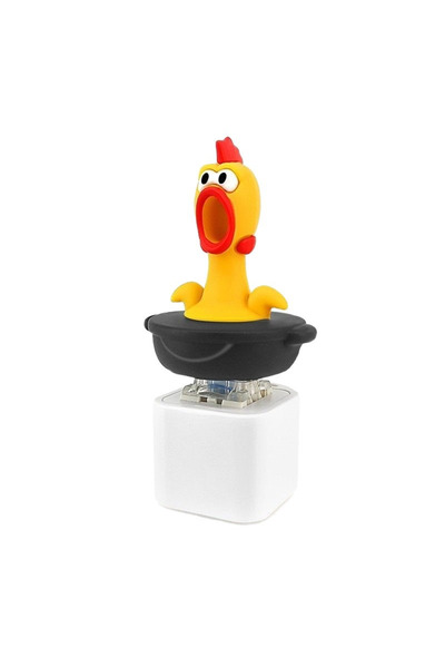 Choice4 1PC Creative Scream Lizard Chicken Press Button Keychains Sound Light...