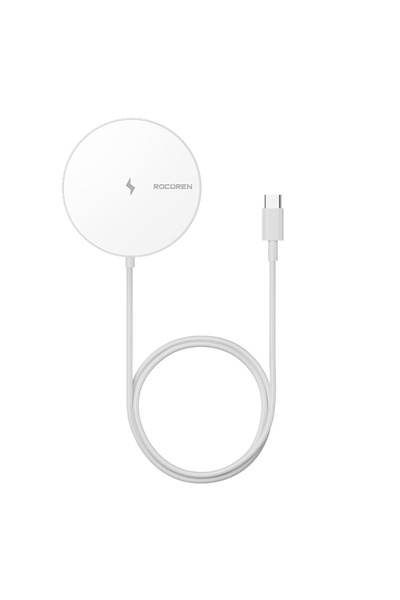 Choice1 White Rocoren 15W Magnetic Qi Wireless Chargers Fast Charging for iPh...