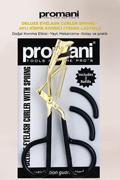 Promani Deluxe Eyelash Curler Spring - Yaylı Kirpik Kıvırıcı (Yedek Lastikli)