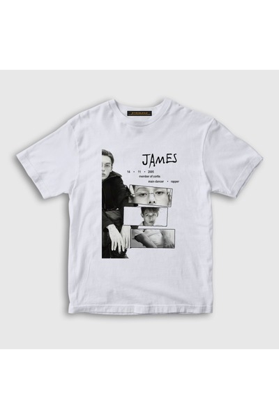 Presmono Unisex Kids White James K-Pop Cortis T-Shirt 612414Tt