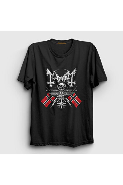 Presmono Unisex Black Norway Mayhem T-shirt 64941tt