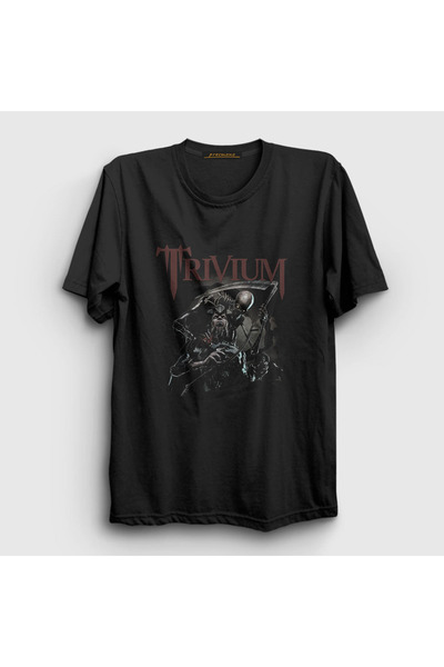 Presmono Unisex crni Reaper Trivium T-shirt 178968tt