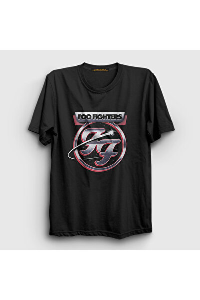 Presmono Unisex Black Space Logo Foo Fighters T-Shirt 562897Tt