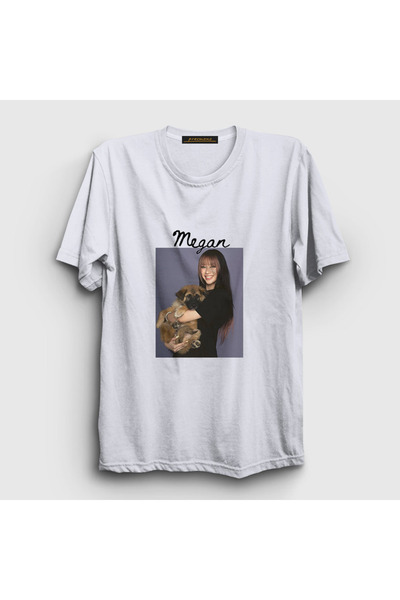 Presmono Unisex White Puppy Dog Megan Katseye T-Shirt 598780Tt