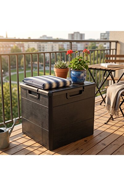 Rika Garden 120 Lt Organizer Kapaklı Bahçe, Balkon, Kiler Sandığı Çok Amaçlı Demonte