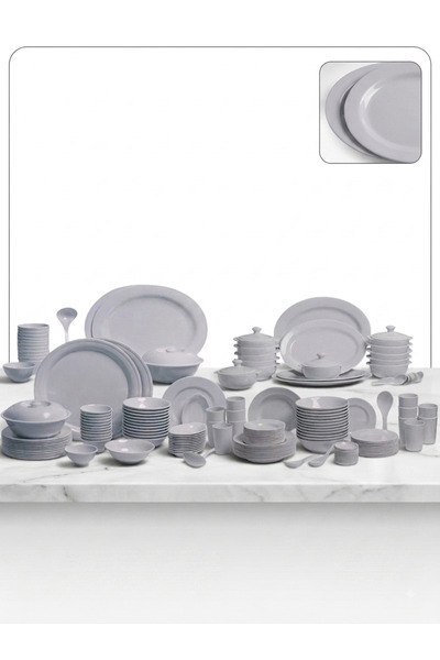 cc bin shihon A luxurious 184-piece melamine dinnerware set for 12 people, ma...
