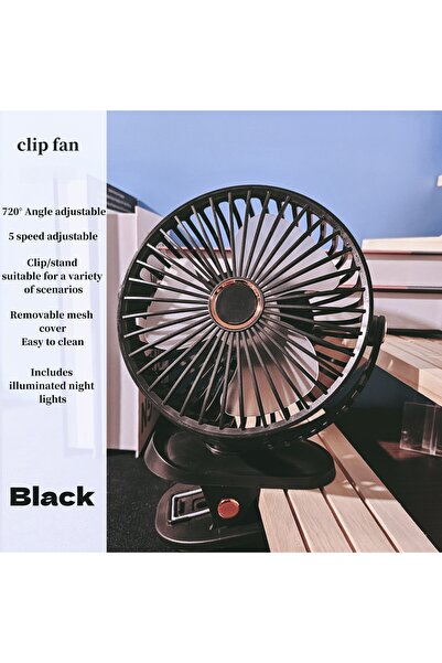 Choice3 Clamp fan black Zone Portable Clip on Fan with Fully Adjustable Tilt,...