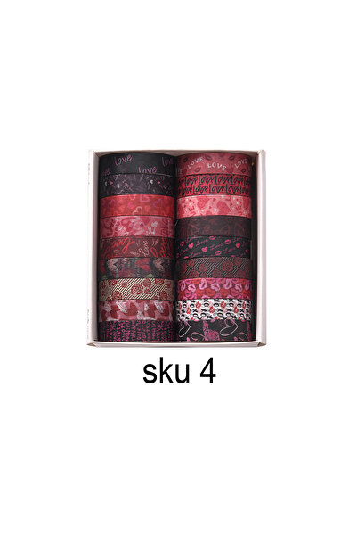 Choice7 2405017 Valentine's Day Washi Tapes Set Office Supplies, Romantic DIY...