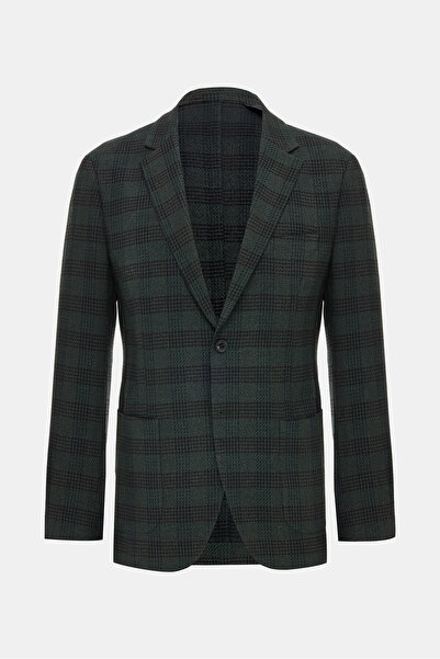 W Collection YEŞİL DÜĞMELİ YÜN CEKET
