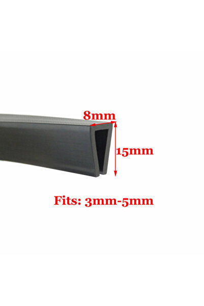 Choice 3-5mm 1 Meter U Channel Door Sealing Strip,Edge Protector, Weather Str...