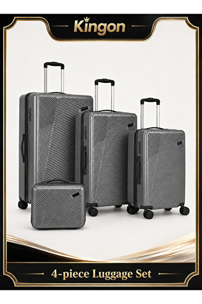 Kingon Luggage Set, 4-piece (14/20/24/28)" Suitcases with Universal Wheels PC...