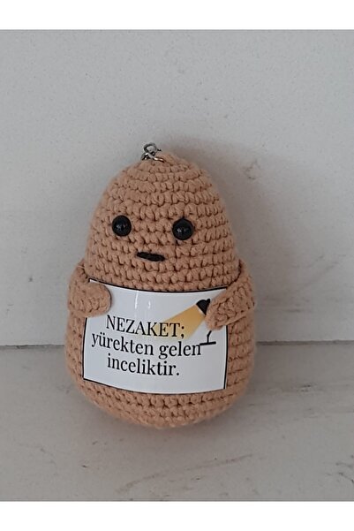 Amigurumi Patates Adam Küçük Anahtarlık