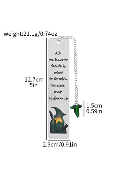 Choice SQ1440 The Lord of the Rings Classic Quote Metal Bookmark Set - Gandal...