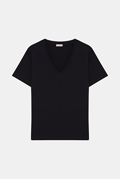 W Collection SİYAH V YAKA TSHIRT