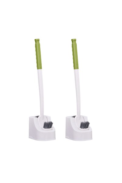 Choice3 green-2pcs 1/2pcs Household Toilet Brush With No Dead Corners No Punc...