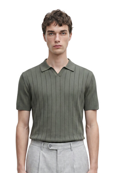 ANTHONY JACKSON Premium Men's Knitwear Polo Neck T-Shirt Ravello