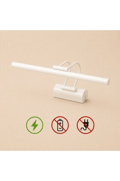 SeKaTech Resim Tablo Ayna Üstü Banyo Ledli Aplik 220v Beyaz Flüt Aplik 3000k Günışığı (PİLLİ DEĞİLDİR)