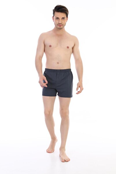 Çift Kaplan Erkek Penye Füme Melanj Boxer 0805