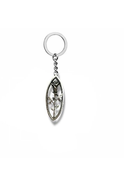 Herşey Nota Vintage Bloody Rose Figured Unisex Keychain – Gothic, Dramatic, a...