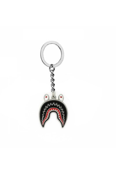 Herşey Nota Shark Mouth Unisex Keychain – Black Color Strong and Brave Design