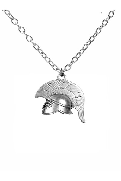 Herşey Nota Gladiator Knight Trojan Necklace with Helmet Figure – Unisex Myth...