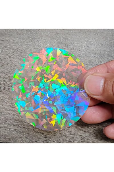 Choice4 100pcs I 100pcs 58mm Transparent Badge Film Clear Laser Star Pattern ...