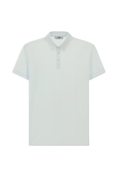 Kiğılı Polo Neck Regular Fit Embroidered Cotton T-Shirt