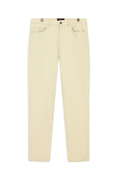 Abdullah Kiğılı Pantaloni din Lycra Canvas / Chino cu croială standard