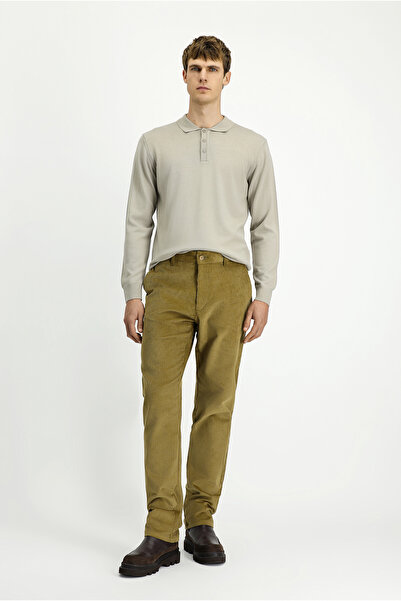 Kiğılı Regular Fit Thick Ribbed Cotton Velvet Trousers