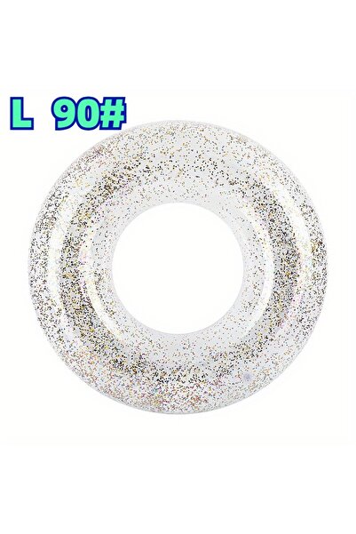 Choice L 90 Large Size Transparent Inflatable Pool Float Swimming Ring for Ad...