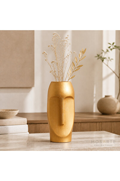Mosarte Stoneface Series Minimalist Soyut Yüz Vazo / Heykel – Modern Dekorati...