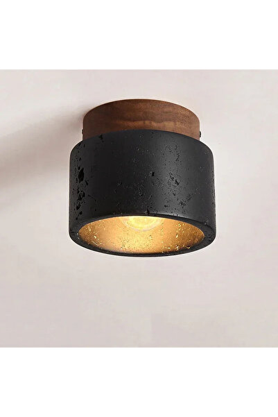 Choice Neutral light Random Texture Wabi-sabi Ceiling Lamp Black Cave Stone P...