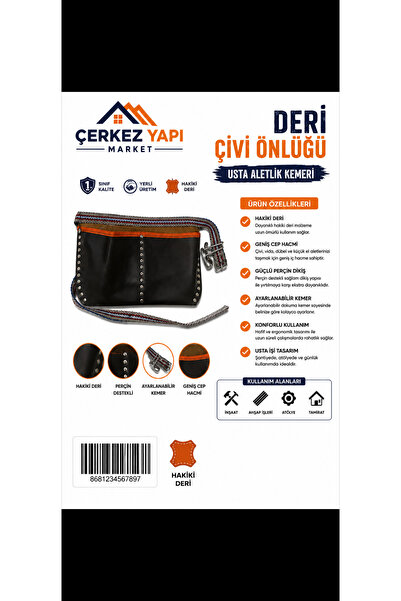 deri çivi önlüğü / usta alet kemeri