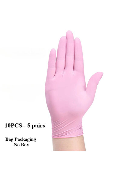 Choice M Pink 10PCS 10/20/50/100PCS Pink Gloves Disposable Nitrile Gloves Pow...