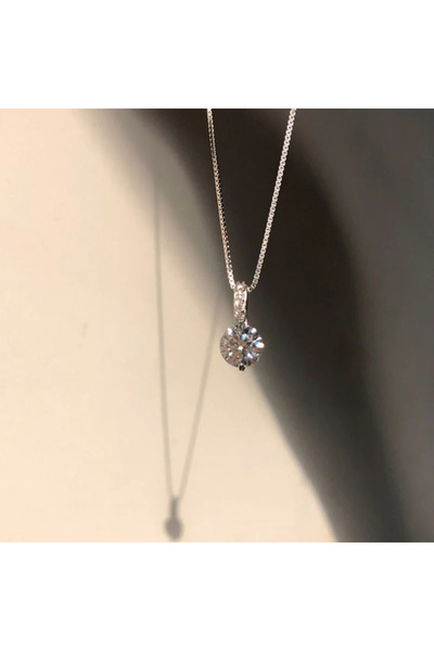 Choice XL1032 Huitan Eternity Pendant Necklace with Round Cubic Zirconia Simp...