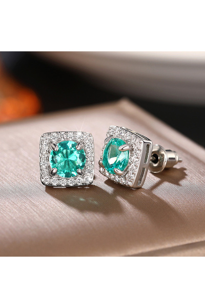 Choice أقراط أذن E2528 من Huitan مرصعة بالزركونيا اللامعة للسيدات، أقراط يومي...