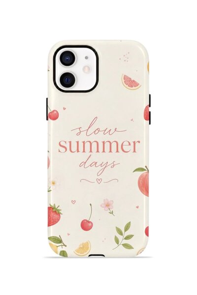 PiyasaSepeti حافظة آيفون 11 فوريان ذات الطبقة المزدوجة Slow Summer Days