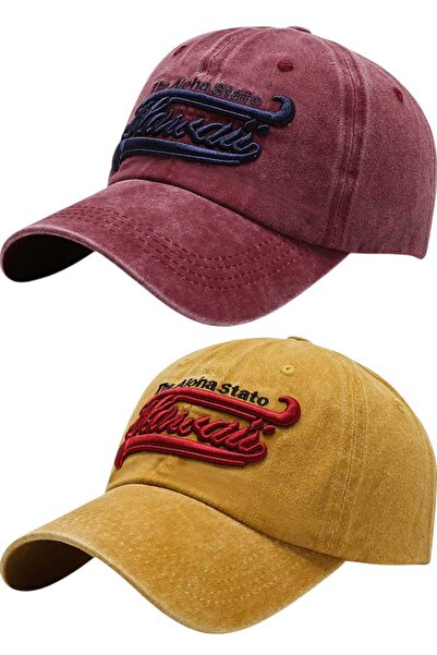 Uniquetrenders Unisex Vintage Κεντημένο Χαβανέζικο Ρυθμιζόμενο Καπέλο Μπέιζμπ...