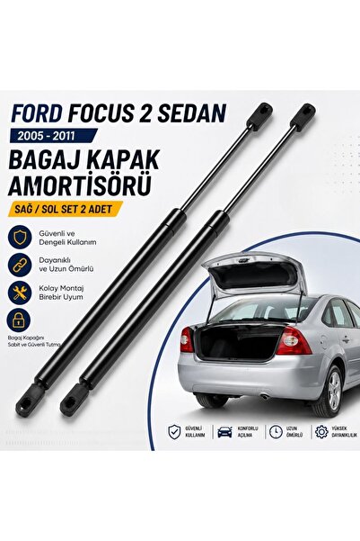MOTORX Ford Focus 2 Sedan 2005-2011 Bagaj Amortisörü Sağ Sol Set 2 Adet – Den...