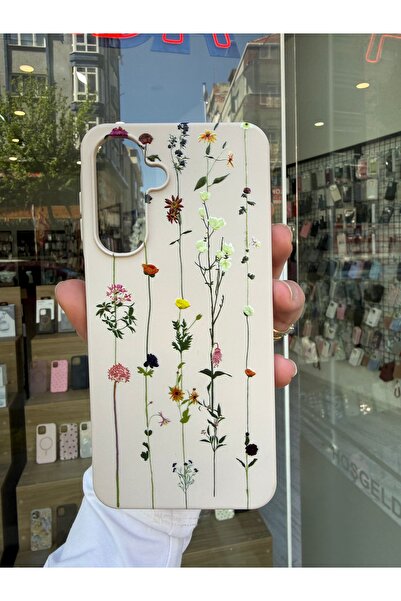 OVADA Samsung Galaxy A17 Uyumlu Sarmaşık Ve Çiçek Desenli Silikon Telefon Kılıfı
