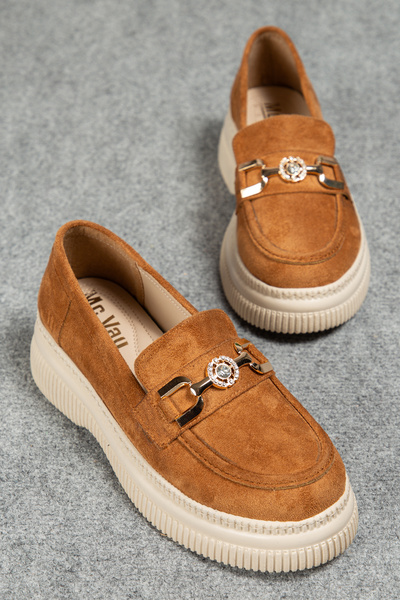 M Miss dark moda Γυναικείο 002 Stone Buckle Orthopedic Κομψό Γυναικείο Loafer