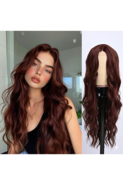 Dotail FESHFEN Γυναικεία Περούκα, Κυματιστή, Με χωρίστρα στη μέση, Μήκους 60 ...