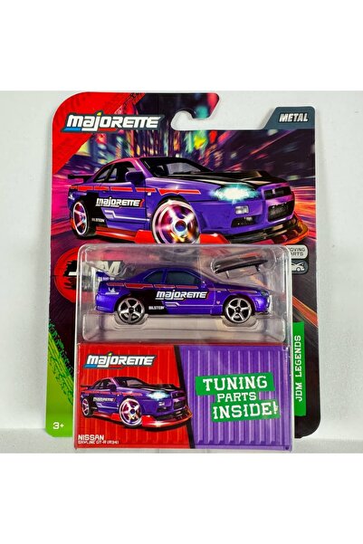Majorette Majorete Deluxe JDM Legends Nissan Skyline GT-R (R34) Model Araba